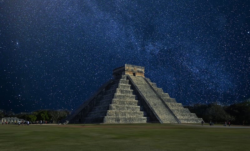 Mayan Pyramid Ruins Mexico